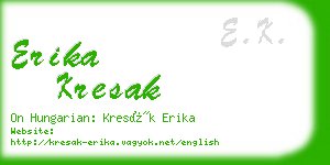 erika kresak business card